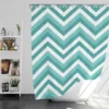 Zigzag Lines Geometric Design Shower Curtain