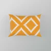 Zigzag Style Mustard Yellow Square Ethnic Pillow Case