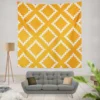 Zigzag Style Mustard Yellow Square Ethnic Wall Tapestry