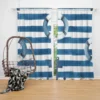 lifebuoy With Anchor Or Blue White Curtain